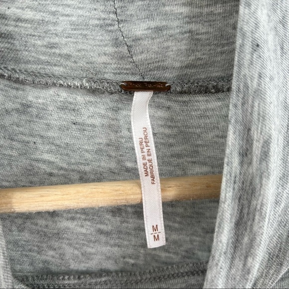 FREE People grey mock neck long sleeve light dress size M - Picture 5 of 6